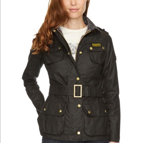 ❤️Barbour International Waxed Jacket XS - Picture 1 of 8